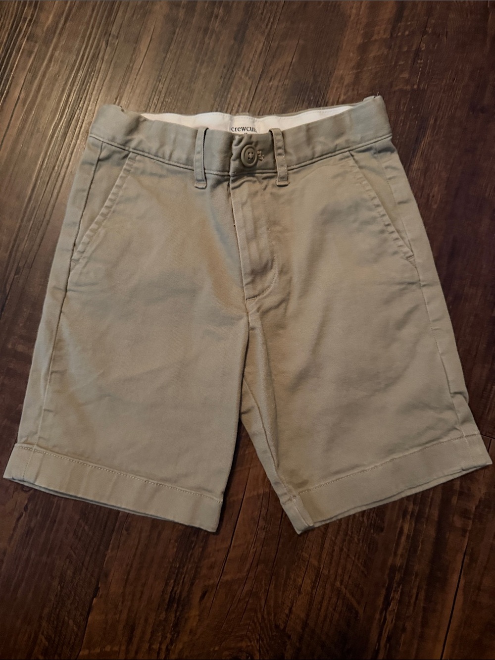 7 Pair of Crewcuts Boys' Tan Flat Front Chino Shorts